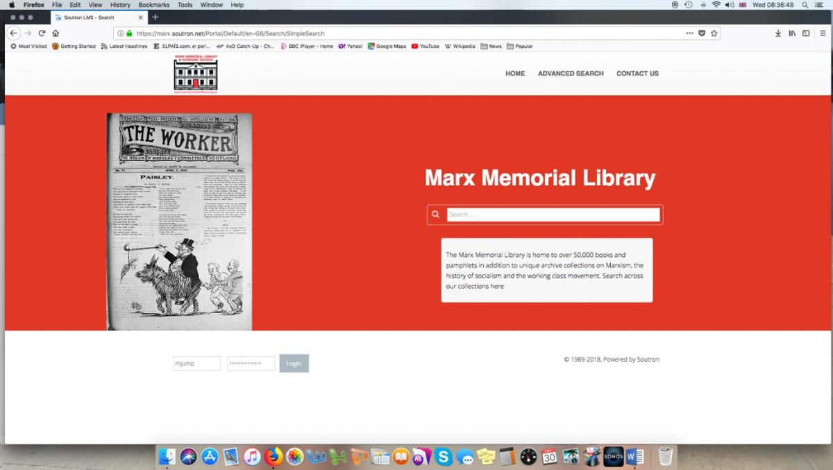 A guide to our online catalogue Marx Memorial Library
